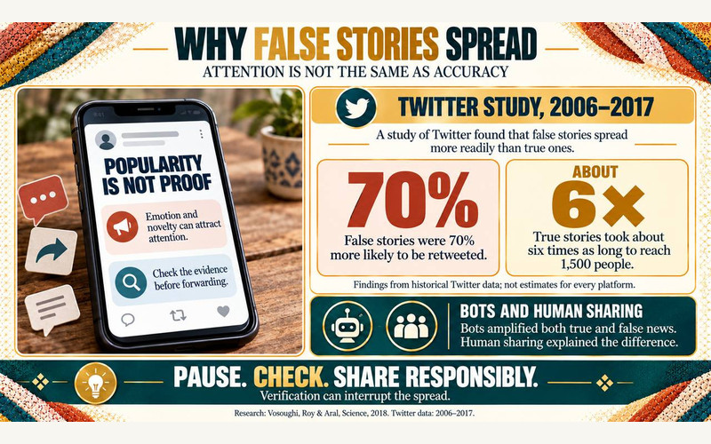 WHY FALSE STORIES SPREAD