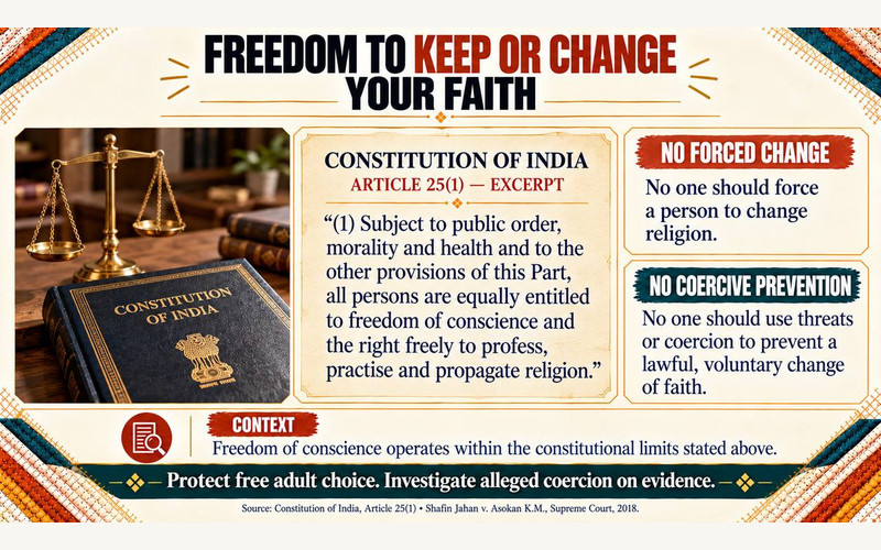 FREEDOM TO KEEP OR CHANGE YOUR FAITH