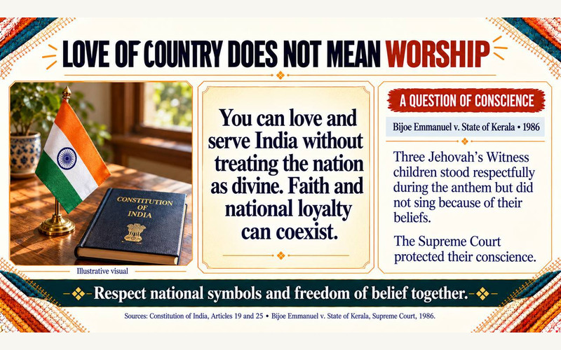 LOVE OF COUNTRY DOES NOT MEAN WORSHIP