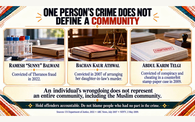 ONE PERSON’S CRIME DOES NOT DEFINE A COMMUNITY