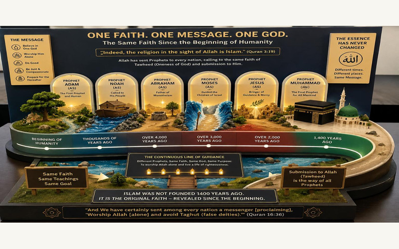 Exhibition illustration about Why Islam teaches that God sent prophets