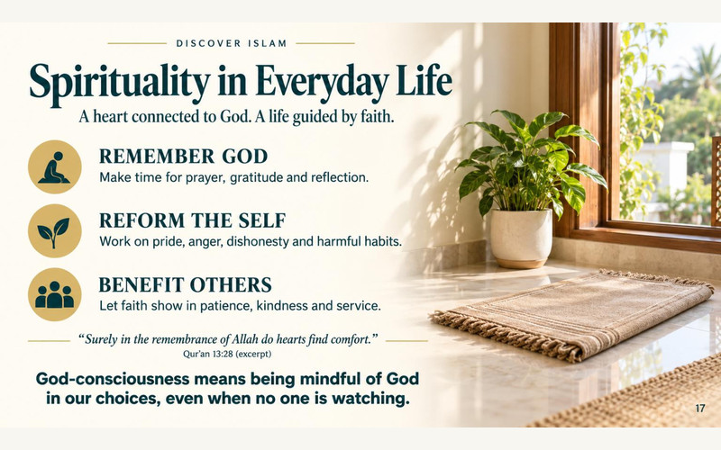 Exhibition illustration about Worship in ordinary life