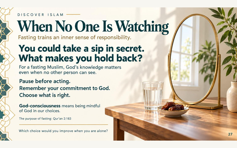Exhibition illustration about Ramadan and the purpose of fasting