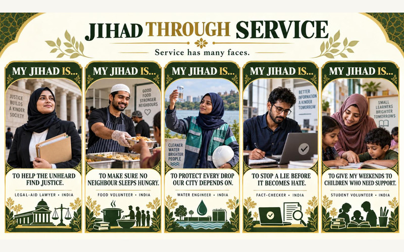 Exhibition illustration about Jihad: More Than a Battle