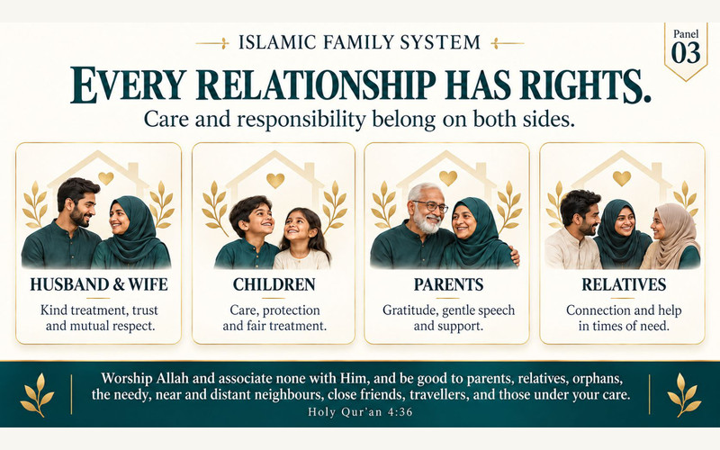 Exhibition panel on The Islamic Family System