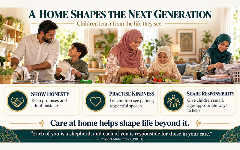 Exhibition panel on Islamic Parenting: Raising Children with Faith, Love, and Wisdom