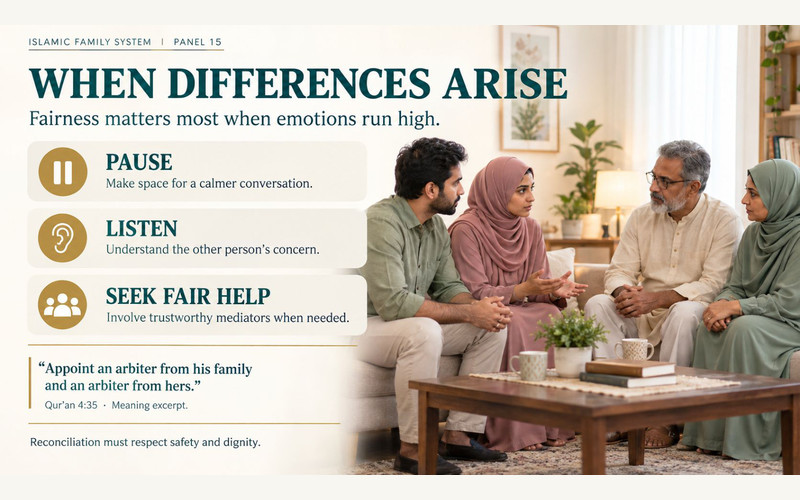 Exhibition panel on Family Disintegration and the Islamic Perspective on Family Values