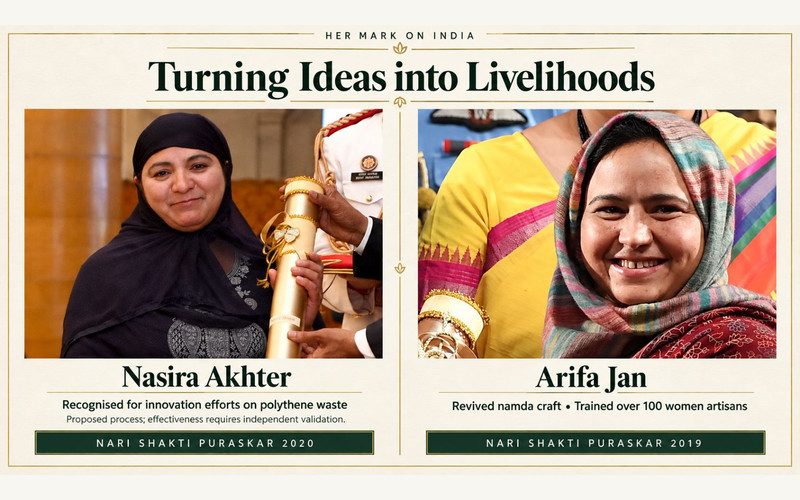 Exhibition panel on Muslim Women in India — Faith, Leadership, Education and Nation-Building