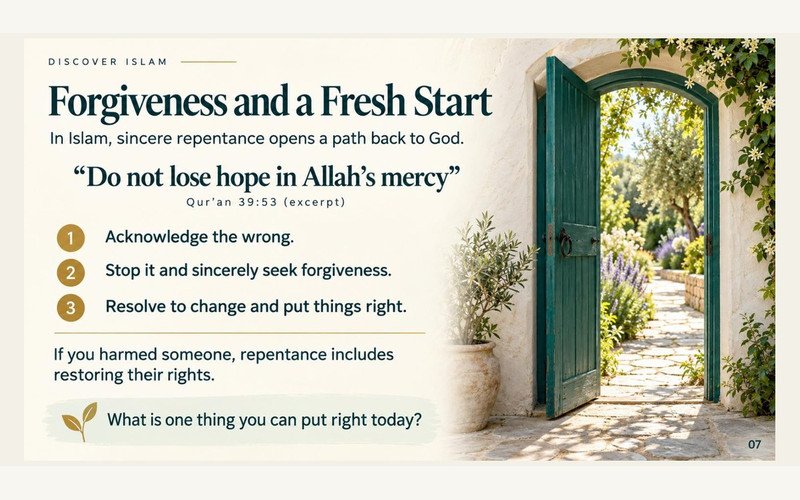 Forgiveness and making a fresh start