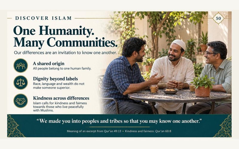 One humanity and life among different communities