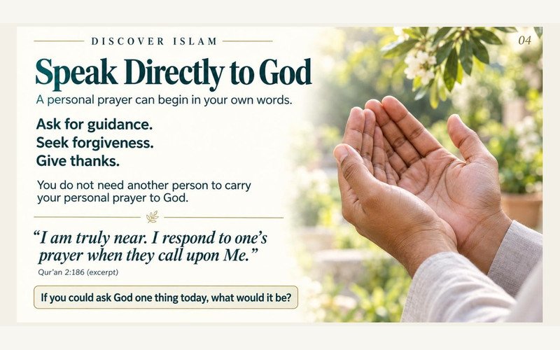 Personal prayer and speaking directly to God